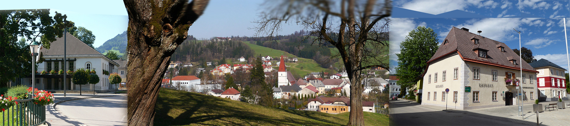 Panoramablick auf Gresten und die Landschaft des Mostviertels